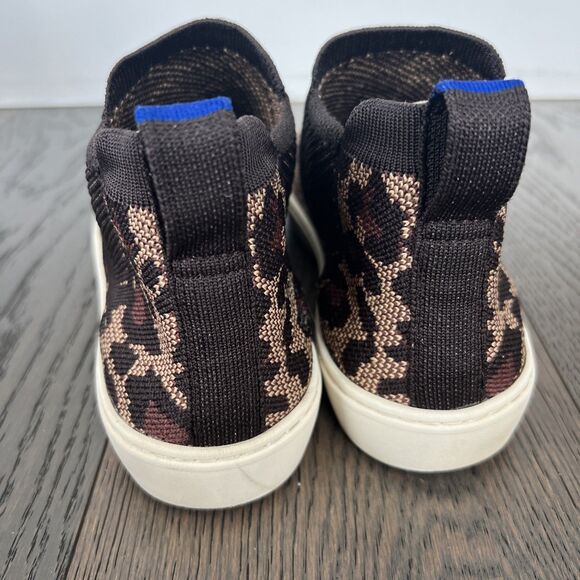Rothy's The Chelsea Cheetah Sneakers 6.5 Slip On Shoes Low Top - Picture 2 of 6
